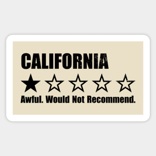 California One Star Review Sticker